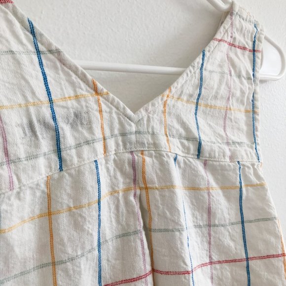 XXS Madewell Side-Tie Tank Top in Windowpane - Picture 6 of 7